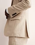 Veste tailleur coupe ajustée en mélange soie et lin
