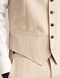 Getailleerd gilet van een zijde- en linnenmix