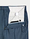 Pantalon de costume coupe ajustée 100 % laine à motif texturé