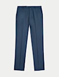 Pantalon de costume coupe ajustée 100 % laine à motif texturé