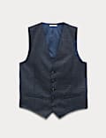 Tailored Fit Wool Rich Textured Waistcoat