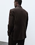 Veste tailleur en velours de coton extensible