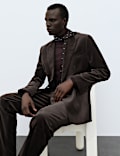 Veste tailleur en velours de coton extensible