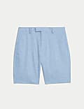 Linen Rich Flat Front Shorts