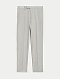 Tailored Fit Italian Linen Miracle™ Puppytooth Suit Trousers