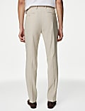 Tailored Fit Linen Blend Striped Trousers