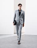 Tailored Fit Italian Performance Linen Blend Suit Jacket