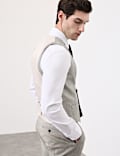Italian Performance Linen Blend Double Breasted Waistcoat