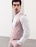 Italian Performance Linen Blend Double Breasted Waistcoat