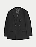 Tailored Fit Italian Performance Linen Blend Double Breasted Suit Jacket