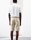 Tailored Fit Italian Performance Linen Blend Suit Shorts