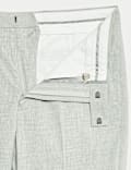 Tailored Fit Italian Performance Linen Blend Suit Trousers