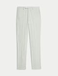 Tailored Fit Italian Performance Linen Blend Suit Trousers