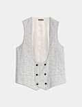 Tailleur coupe ajustée en lin de performance italien