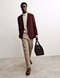 Tailored Fit Italian Wool Textured Blazer