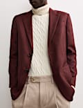 Tailored Fit Italian Wool Textured Blazer