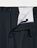 Tailored Fit Twill Cotton Linen Trousers