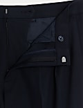 Spodnie ze streczem i podwójną plisą