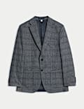 Italian Wool Blend Check Blazer
