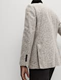 Tailored Fit Wool Blend Textured Blazer