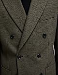 Tailored Fit Jersey Double Breasted Blazer