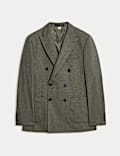 Tailored Fit Jersey Double Breasted Blazer