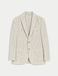 Tailored Fit Cotton Linen Striped Blazer
