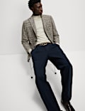 Tailored Fit Wool Blend Textured Blazer