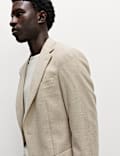 Tailored Fit Herringbone Stretch Blazer