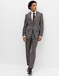 Tailored Fit Micro Check Suit Jacket