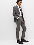 Tailored Fit Micro Check Suit Trousers