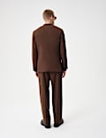 Veste tailleur en serg&eacute; extensible textur&eacute;
