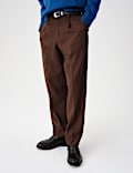 Regular Fit Twill Stretch Suit Trousers