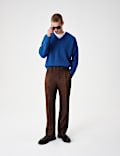 Regular Fit Twill Stretch Suit Trousers