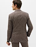 Tailored Fit Textured Stretch Suit Jacket