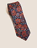 Slim Floral Pure Silk Tie