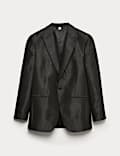 Tailored Fit Textured Sheen Tuxedo Jacket