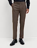 Tailored Fit Sateen Stretch Tuxedo Trousers