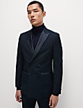 Veste de smocking croisée coupe cintrée