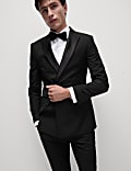 Slim Fit Double Breasted Tuxedo Jacket