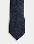 Slim Herringbone Italian Pure Silk Tie