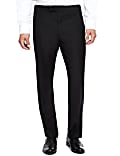 Black Tailored Fit Wool Rich Trousers