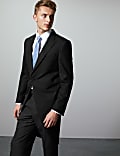 Black Regular Fit Wool Blend Jacket