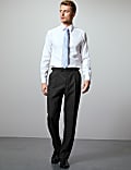 Charcoal Regular Fit Wool Blend Trousers