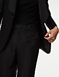 Regular Fit British Pure Wool Tuxedo Trousers