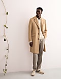 Italian Wool & Cashmere Blend Revere Coat