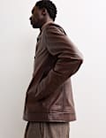 Leather Harrington Jacket