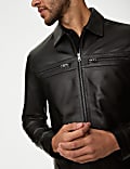 Leather Harrington Jacket