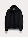 Blouson d'aviateur en laine mélangée