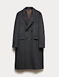 Wool Blend Long Haired Revere Coat
